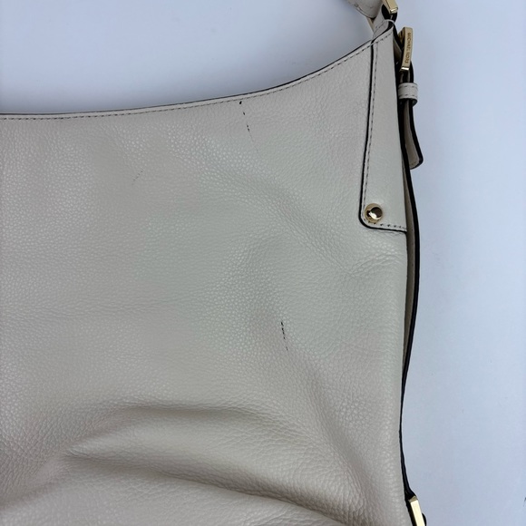 MICHAEL MICHAEL KORS Bedford Belted White Pebble Leather Hobo Shoulder Bag Large - Picture 16 of 16